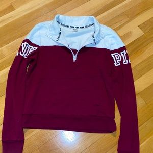 Pink quarter zip